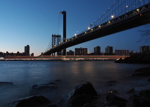 Manhattan Bridge and Light Trails