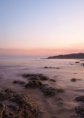 Praia Da Oura Leste Sunset and Moon - 20170726-praia-da-oura-leste-sunset-moon.jpg