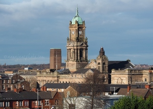 Birkenhead Town Hall from St Mary's Tower