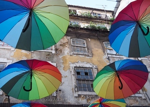 Pink Street Umbrellas